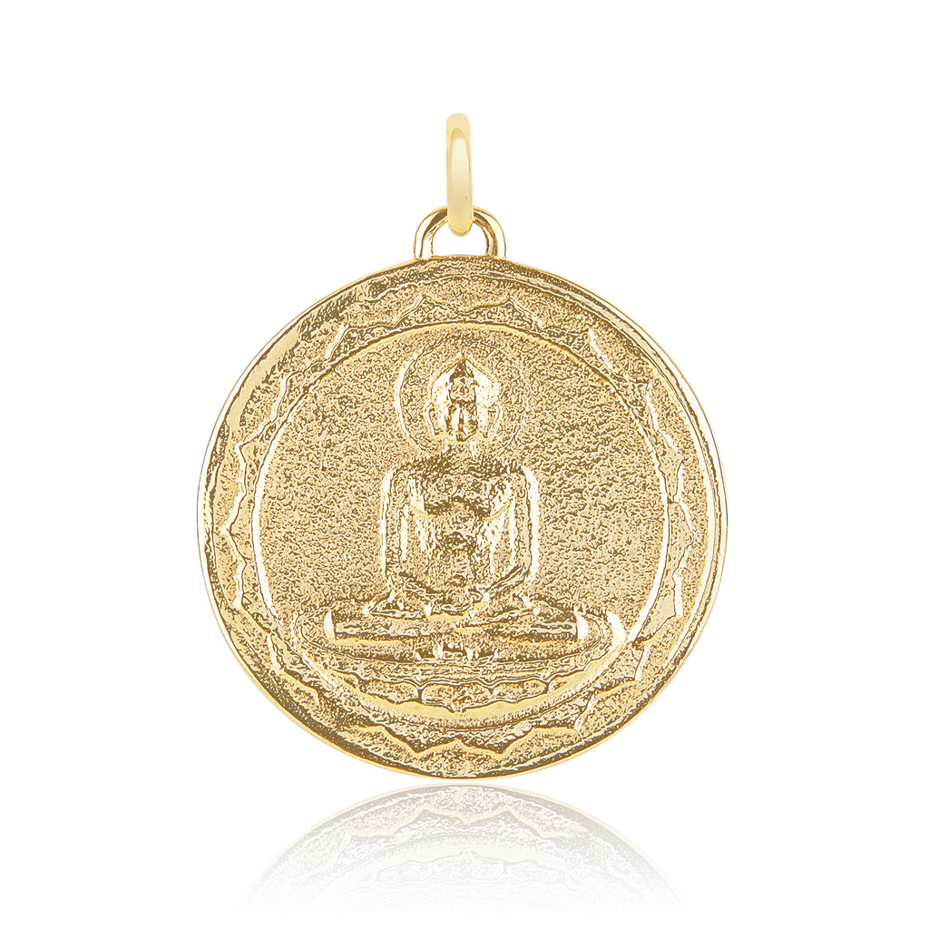 Buddha 9ct,18ct 9k.18k  Gold Plated & Sterling Silver Pendant