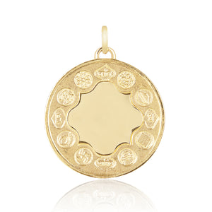 Buddha 9ct,18ct 9k.18k Yellow Gold Plated & Sterling Silver Pendant